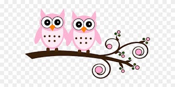 Twin Pink Owls On Branch Clip Art At Clker - Owl Clipart Baby Shower Girl Baby Owls
