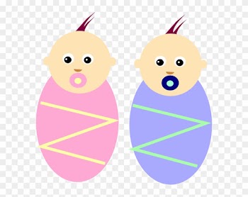 Twins Clipart - Boy And Girl Twins Cartoon