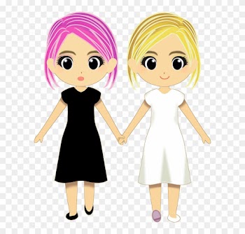 Twins Clipart Many Girl - Cartoon Twin Girls