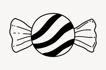 Twist candy doodle collage element, | Free Vector Illustration - rawpixel