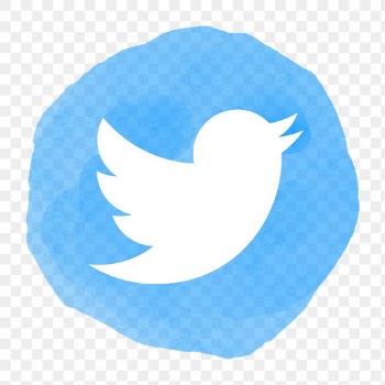 Twitter app icon png with a watercolor… | Free stock illustration | High Resolution graphic