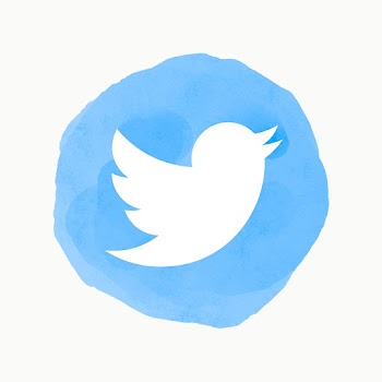 Twitter app icon psd with a watercolor… | Free stock illustration | High Resolution graphic