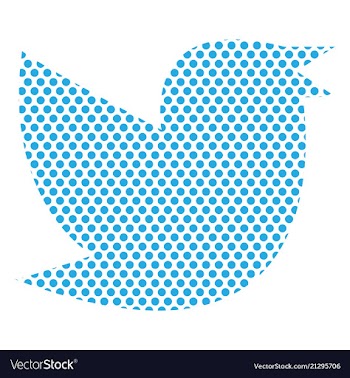 Twitter bird on a background vector image