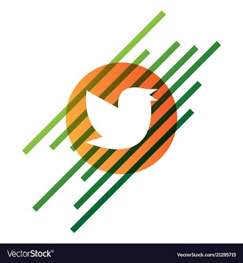 Twitter bird on a background vector image