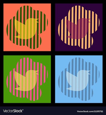 Twitter bird on a background vector image