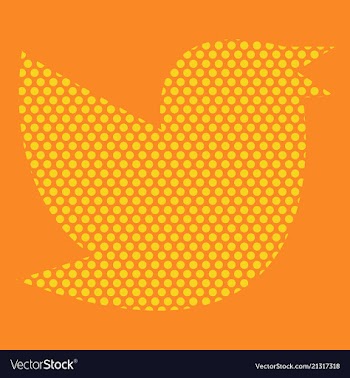 Twitter bird on a background vector image