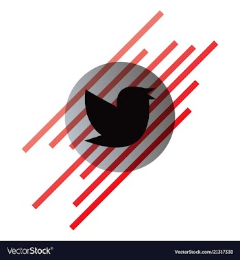 Twitter bird on a background vector image