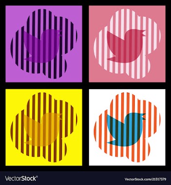 Twitter bird on a background vector image
