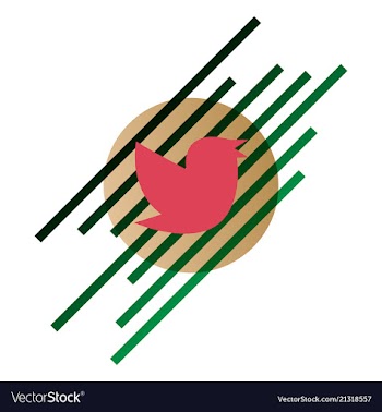 Twitter bird on a background vector image