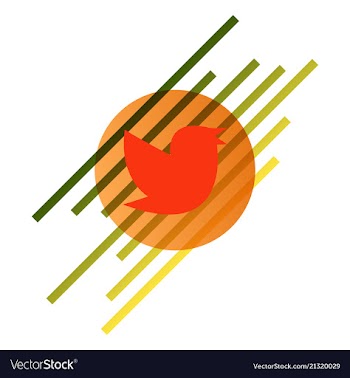 Twitter bird on a background vector image