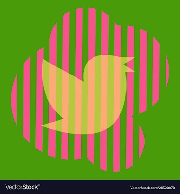 Twitter bird on a background vector image
