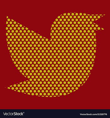 Twitter bird on a background vector image