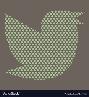 Twitter bird on a background vector image