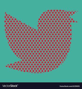 Twitter bird on a background vector image