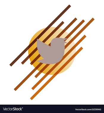 Twitter bird on a background vector image