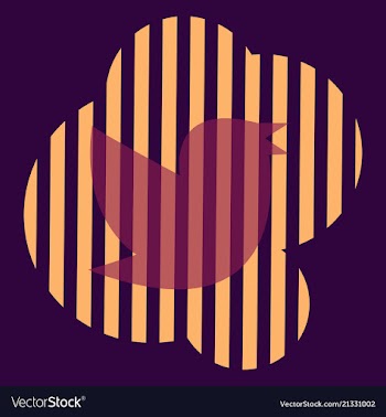 Twitter bird on a background vector image