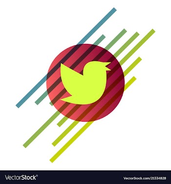 Twitter bird on a background vector image