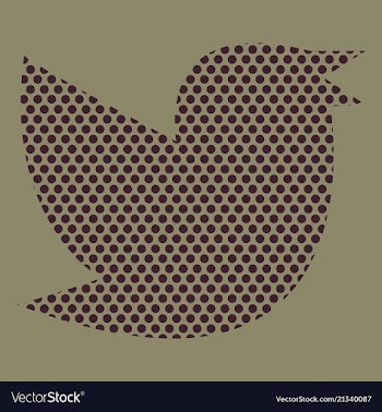 Twitter bird on a background vector image