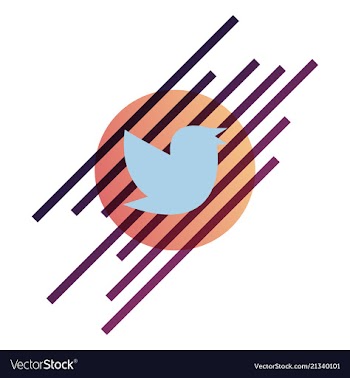 Twitter bird on a background vector image