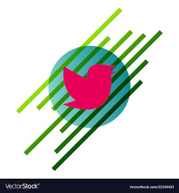 Twitter bird on a background vector image