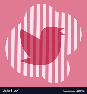 Twitter bird on a background vector image