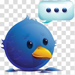 Twitter , blue bird with text balloon illustration transparent background PNG clipart
