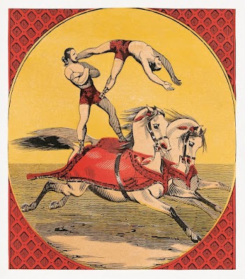 Two acrobats (1830-1870) aesthetic chiaroscuro | Free Photo - rawpixel