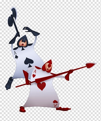 Two Alice in the Wonderland card soldiers, Alices Adventures in Wonderland Queen of Hearts King of Hearts Playing card, Alice In Wonderland transparent background PNG clipart