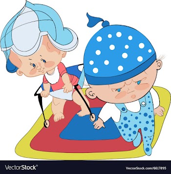 Two babes vector image