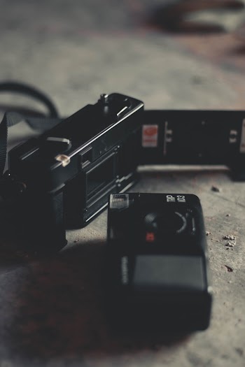 Two Black Cameras
