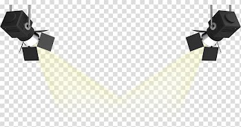 Two black stage lights, Spotlight Stage lighting , spotlight transparent background PNG clipart