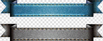 Two blue and gray ribbon , Denim Textile Jeans Ribbon, denim fabric ribbon transparent background PNG clipart