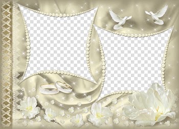 Two blue-and-white floral frames , Wedding Wedding anniversary Marriage, Wedding Frame transparent background PNG clipart