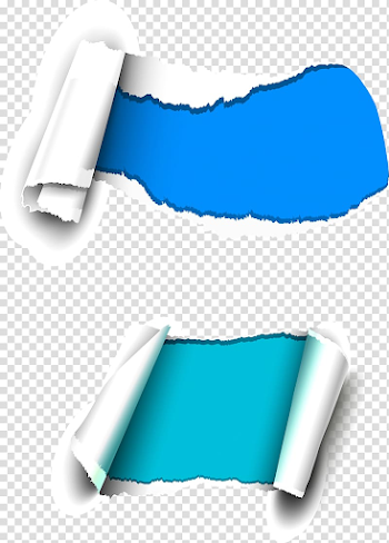 Two blue scratch , Paper Post-it note, TEAR effect transparent ...