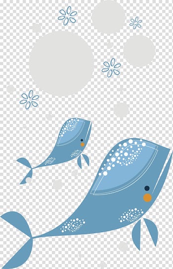 Two blue whales illustration, Blue whale , Whale color cartoon transparent background PNG clipart