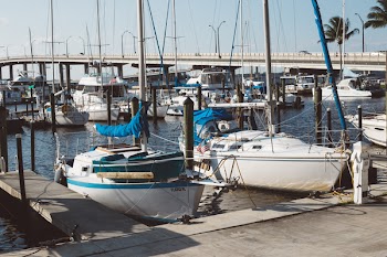 Two Boats Parked Near Bridge