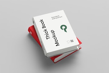 Two Books Mockup downla e fun! and uny sa u pue thick book mockup 