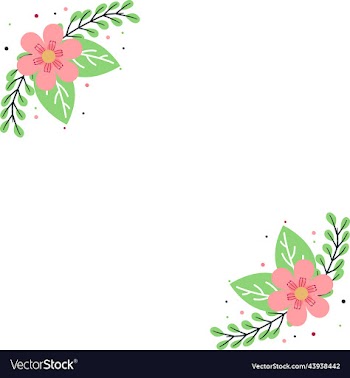two botanical natural floral flower pestal frame i