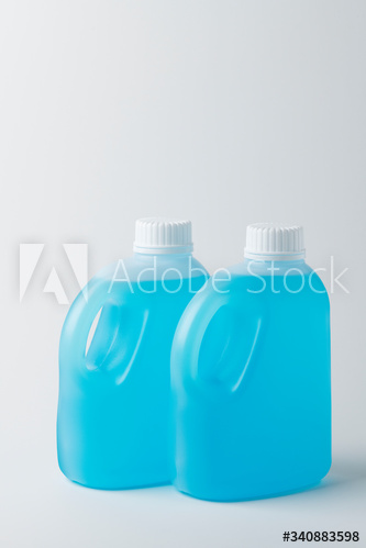 Two bottles of antibacterial hand sanitizer