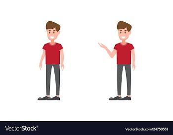 Two boy character vector image