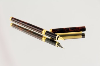 Two Brown Fountain Pens