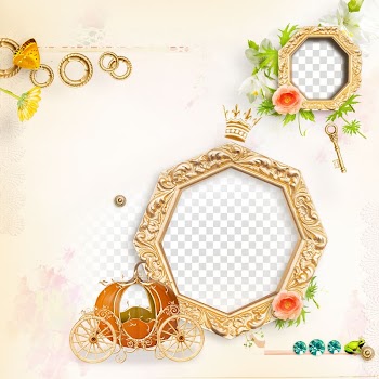Two brown framed mirrors , frame Page layout , Gold Frame transparent background PNG clipart
