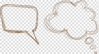Two brown message boxes illustration, Drawing frame, Line creative box transparent background PNG clipart