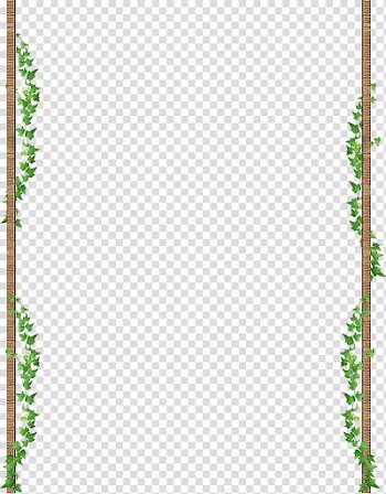 Two brown pillars with vines illustration, Leaf, Leaves Border transparent background PNG clipart