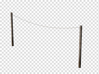 Two brown stands illustration, Washing Line Side View transparent background PNG clipart