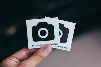 two camera stickers