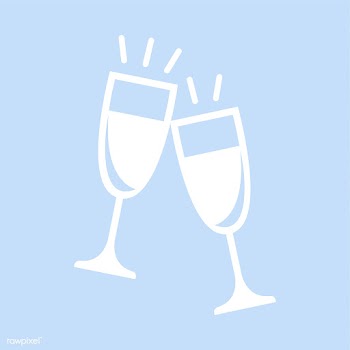 Two champagne glasses graphic illustration | Free stock vector - 444661