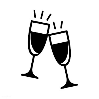 Two champagne glasses graphic illustration | Free stock vector - 444697