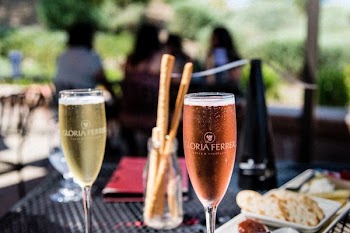 two champagne glasses on top table