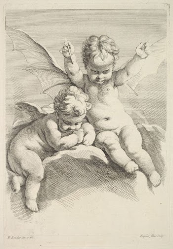 Two Cupids, One with Bat | Free Photo - rawpixel